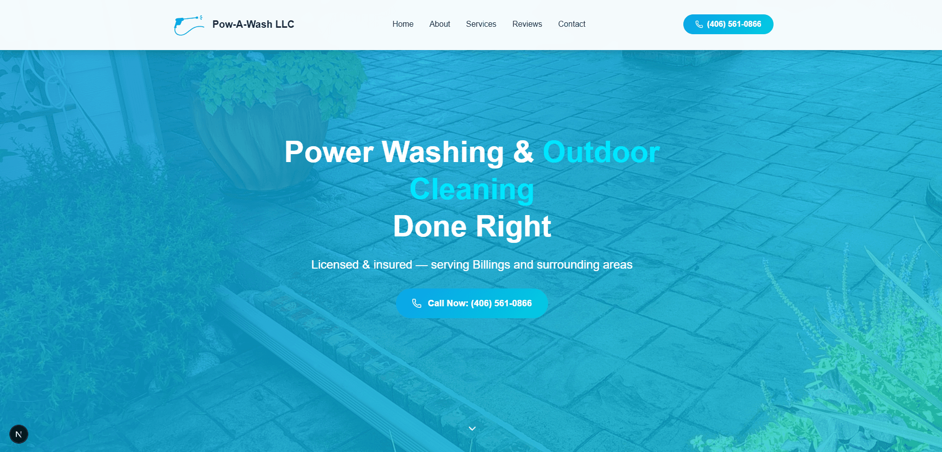 Powa Wash website preview